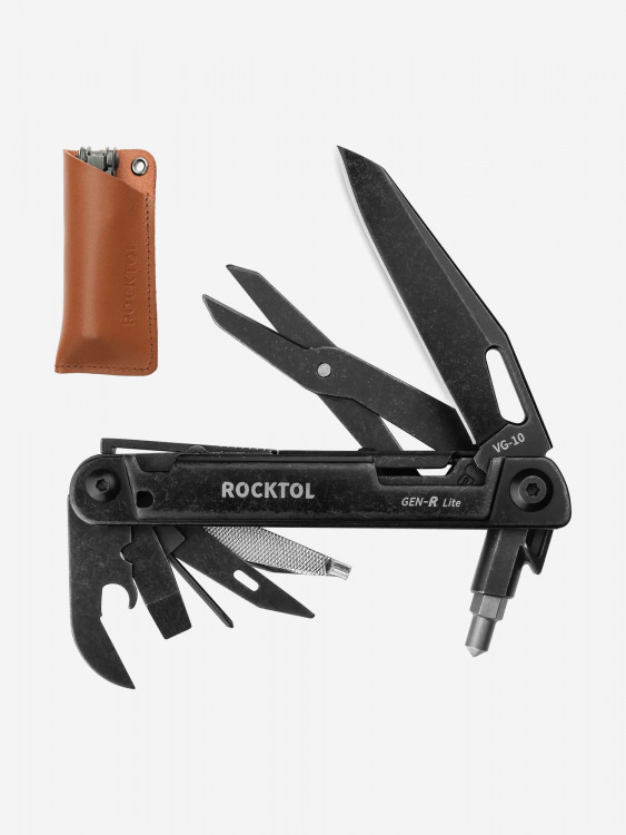 Нож-мультитул Rocktol Gen-R Lite, 15 функций, черный