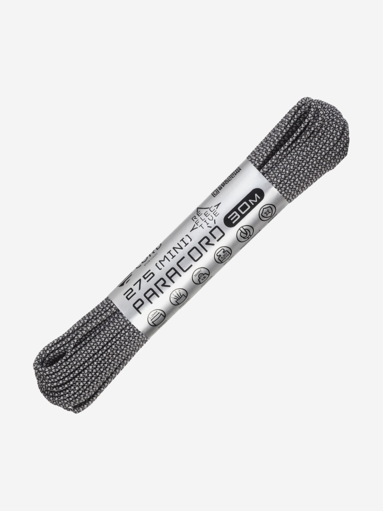Паракорд 275 CORD nylon 30м SuperReflective (black snake)