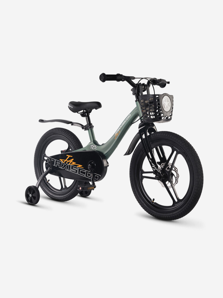 Велосипед детский Maxiscoo JAZZ PRO 18'', зеленый матовый, 2026