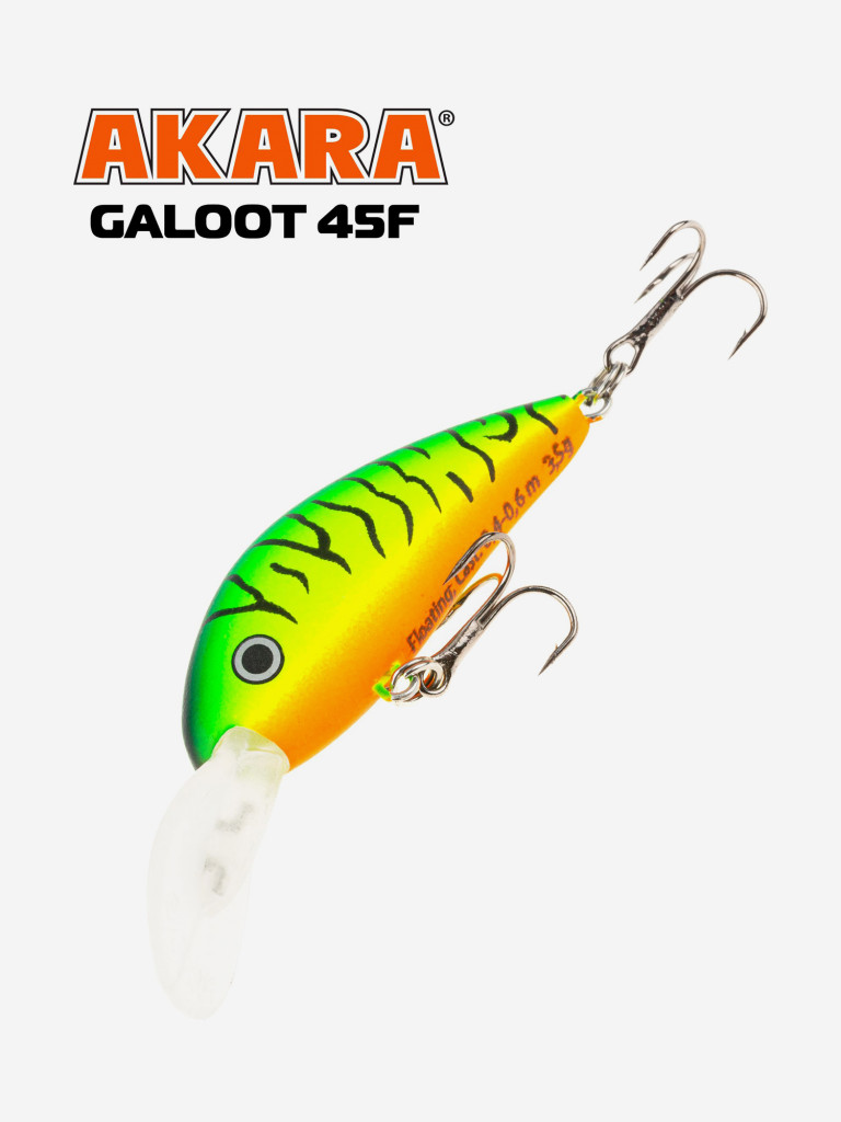 Воблер Akara Galoot плавающий, кренк, на окуня, щуку, голавля 45F 3,5 гр. A68