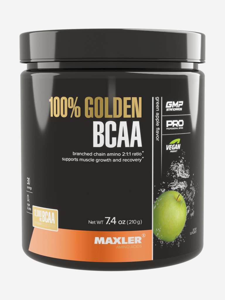 Аминокислоты БЦАА (2:1:1) Maxler, порошок, 210 г - Зеленое яблоко