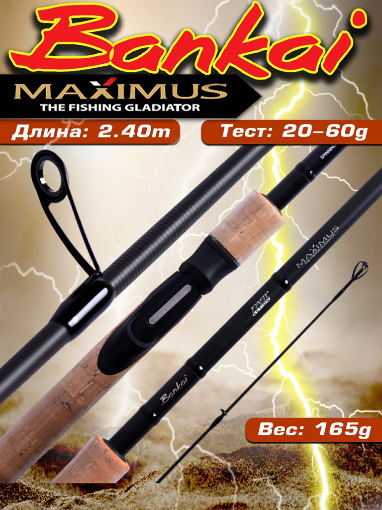 Спиннинг для рыбалки Maximus Bankai 24H 2,4m 20-60g