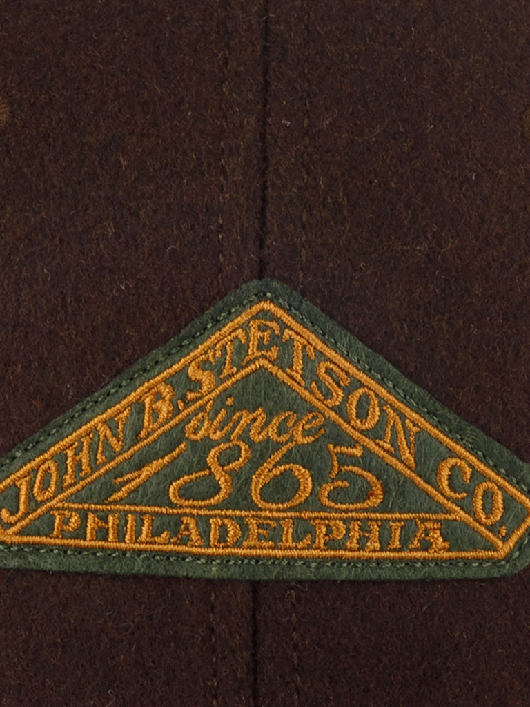Бейсболка STETSON 7720104 BASEBALL CAP VINTAGE LOGO PATCH WOOL (коричневый)