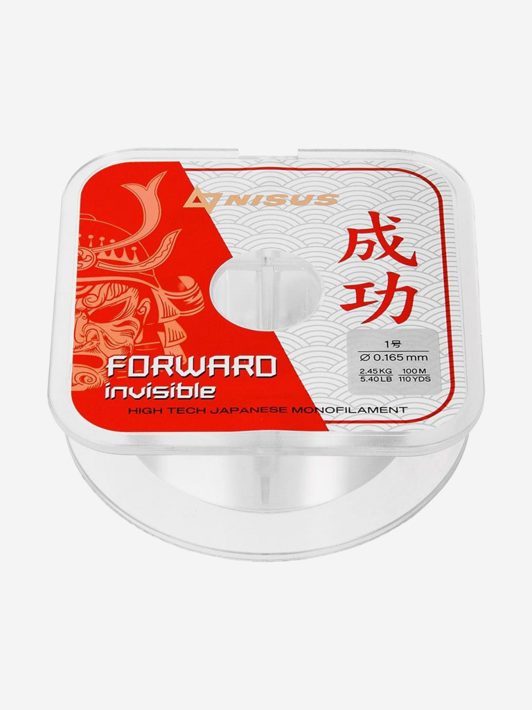 Леска для рыбалки Nisus FORWARD Invisible Nylon 0,165мм, 100м, 2,45кг, прозрачный