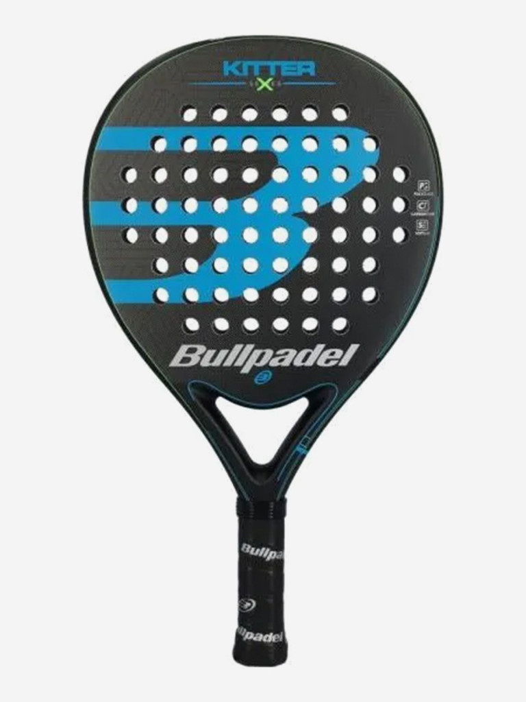 Ракетка для падел тенниса Bullpadel Kitter X Blue, форма: капля, сердцевина: EVA Soft