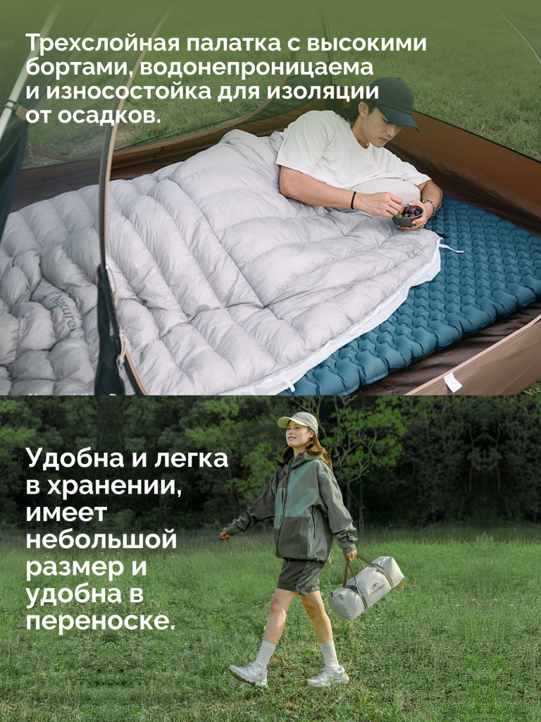Палатка Naturehike Cloud-Creek CNK2300ZP024, двухместная, Vinyl Edition, белый
