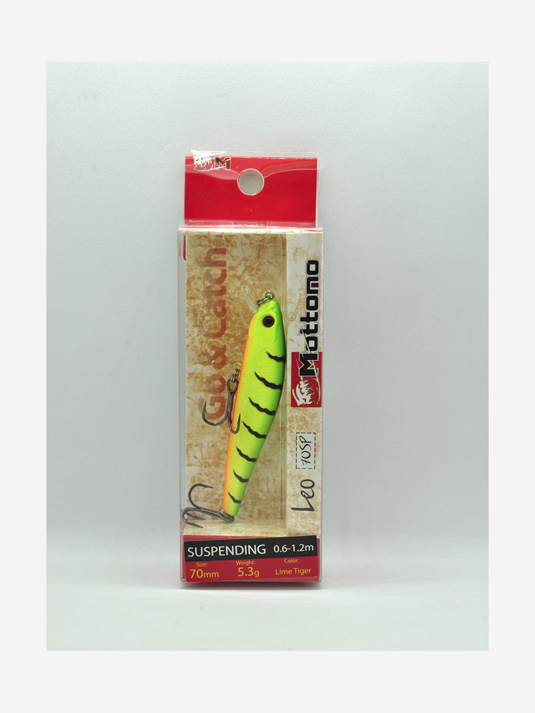 Воблер Mottomo Leo 70SP 5,3g Lime Tiger