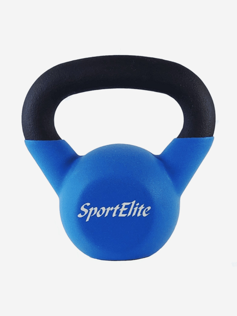 Гиря чугунная обрезиненная Sportlim 6 кг Черно-синяя