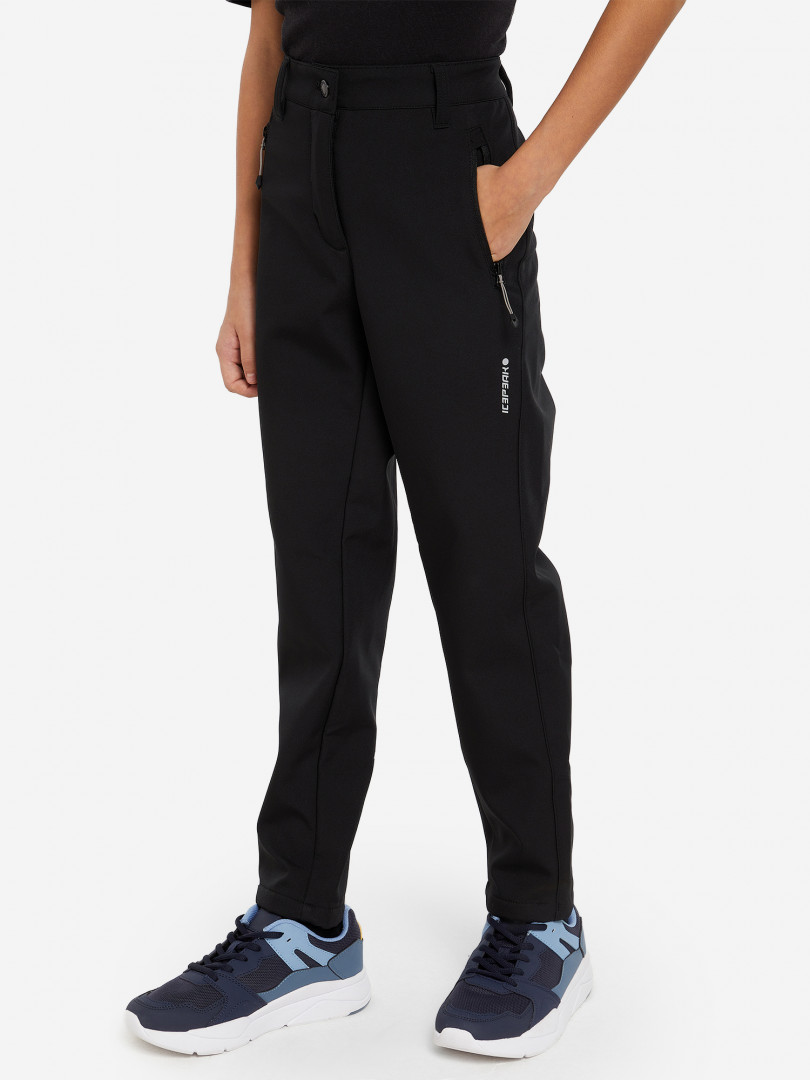 фото Брюки софтшелл для девочек icepeak kerman, черный