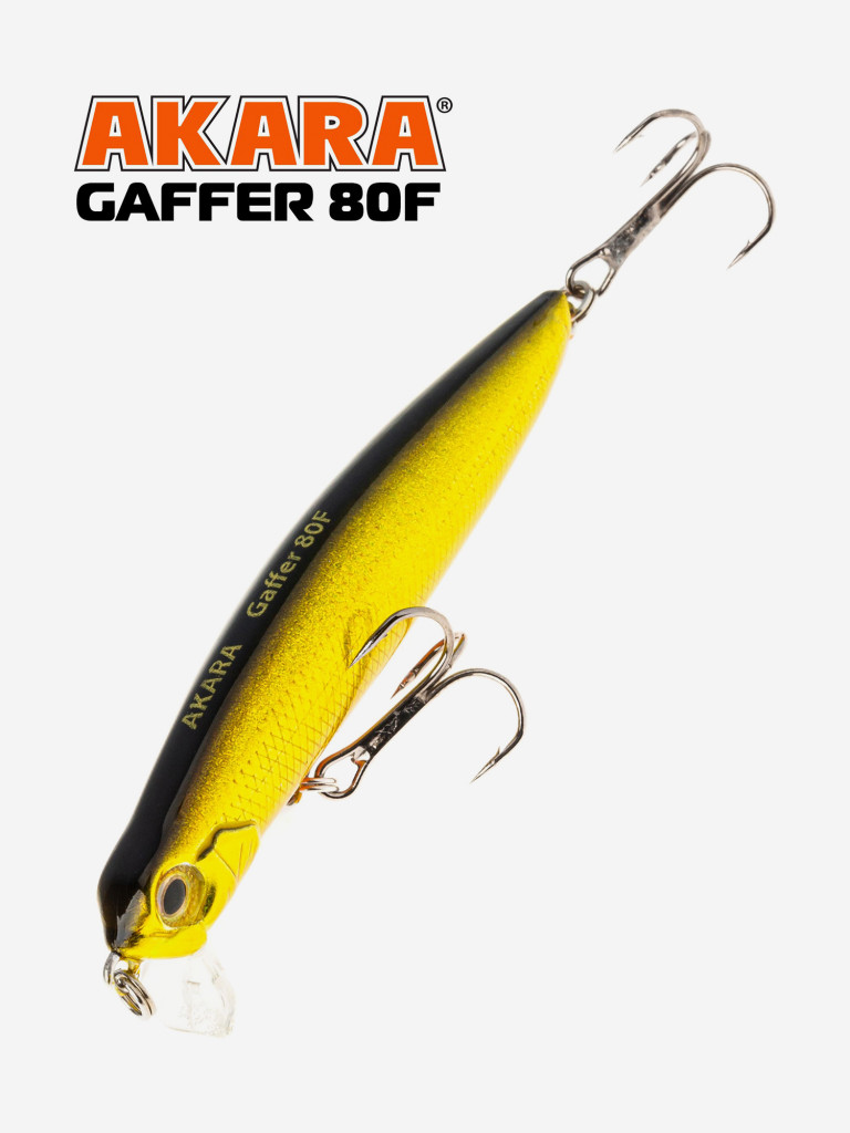 Воблер Akara Gaffer 80F 8 гр. минноу, плавающий, твичинговый, на щуку A59