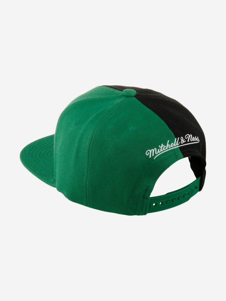 Бейсболка с прямым козырьком MITCHELL NESS HHSS2992-BCEYYPPPGREN Boston Celtics NBA (зеленый)