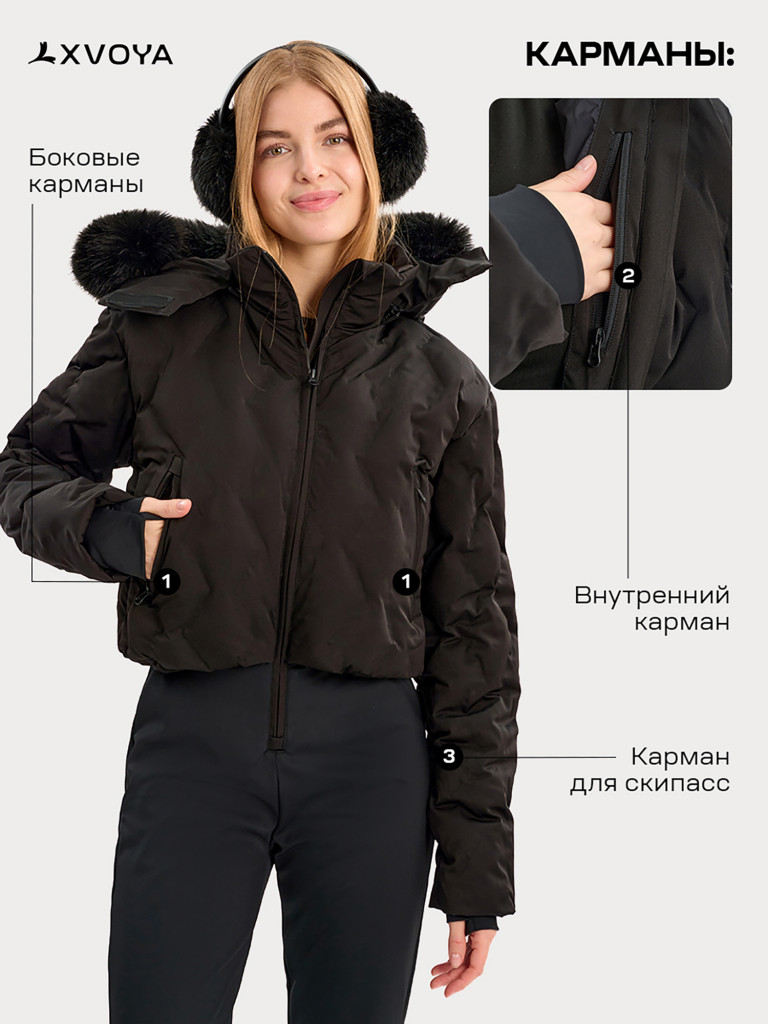 Комбинезон горнолыжный XVOYA женский черный