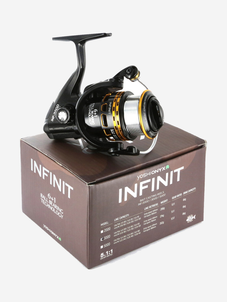 Катушка безынерционная Yoshi Onyx INFINIT 3000, c бесконечным винтом