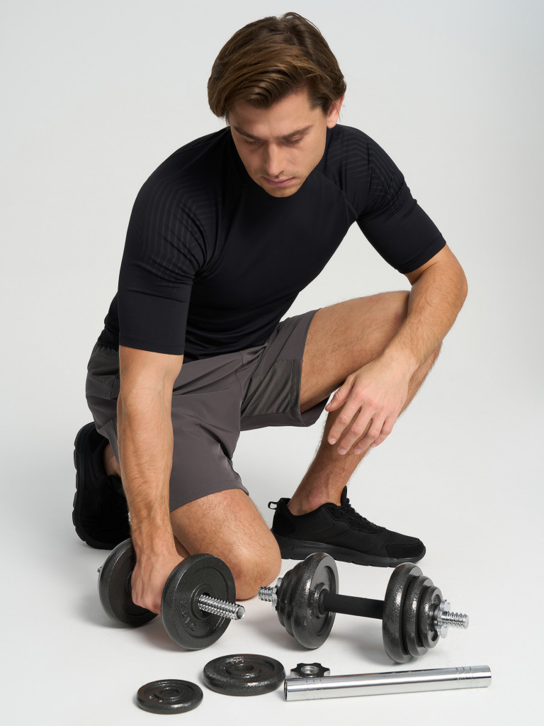 Набор гантели и штанга-переходник Torneo, 30 кг, 26 мм