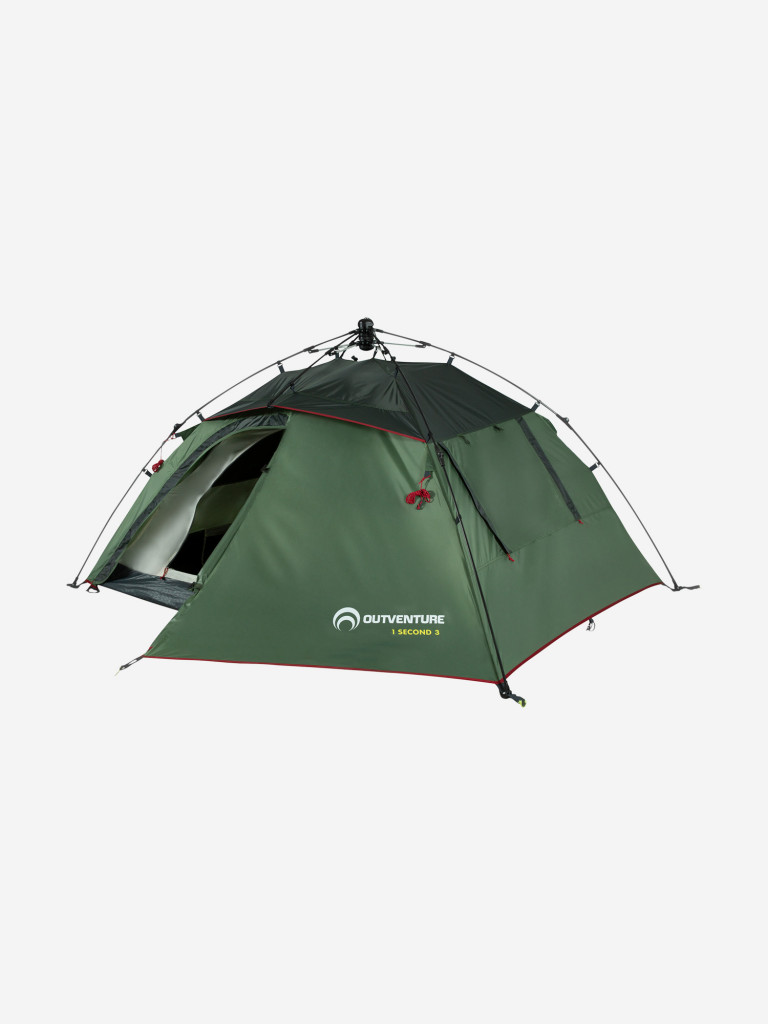 Палатка 3-местная Outventure 1 Second Tent 3 темно-зеленый цвет — купить за  7999 руб. со скидкой 20 %, отзывы в интернет-магазине Спортмастер