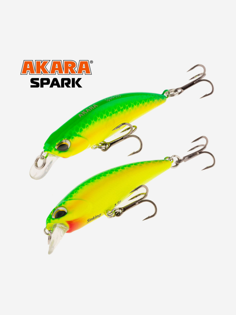 Воблер Akara Spark 50S минноу тонущий на форель, кумжу, окуня, голавля 3,5гр A31