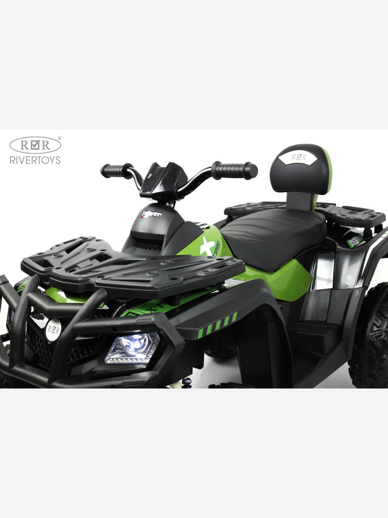 Детский электроквадроцикл RIVERTOYS T001TT 4WD зеленый