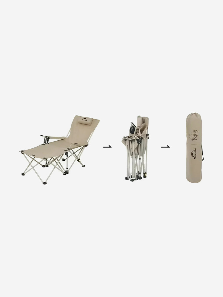 Кресло-шезлонг складное Naturehike T05J, бежевый