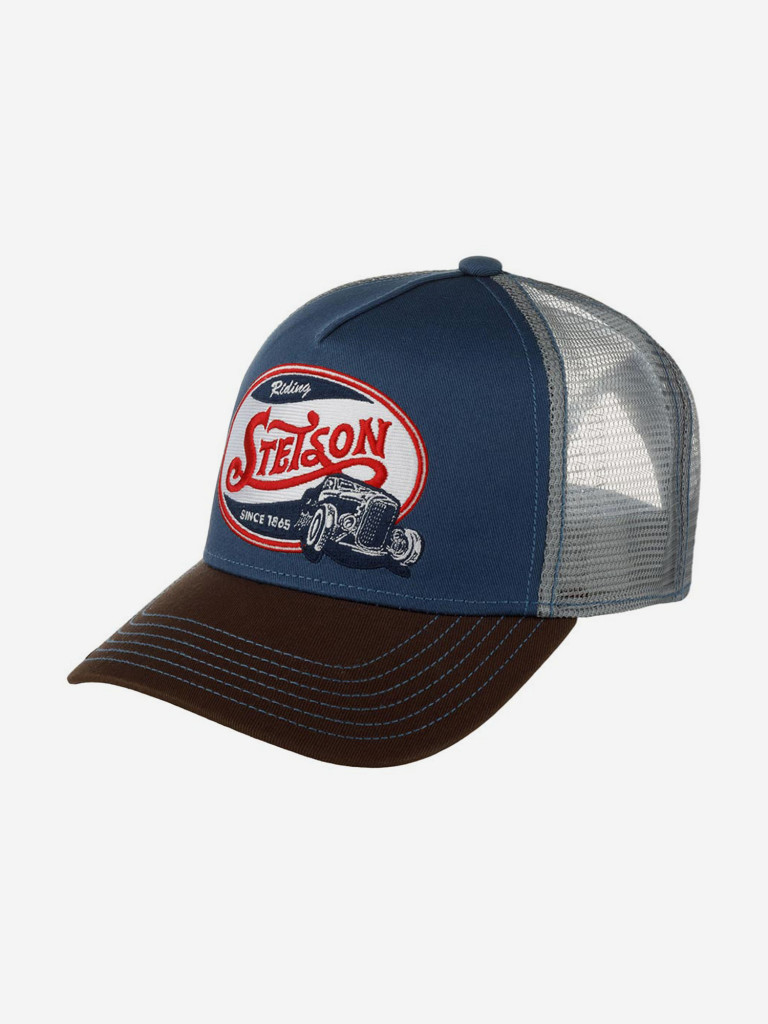 Бейсболка с сеточкой STETSON 7761120 TRUCKER CAP RIDING HOT ROD (синий)