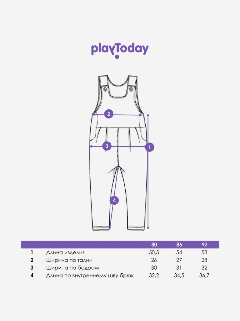 Полукомбинезон для девочки PlayToday