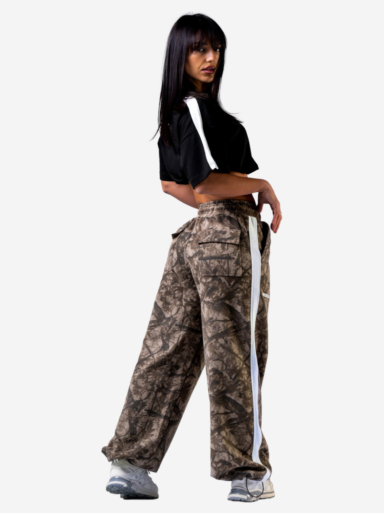 Брюки женские спортивные NEBBIA Oversized Sweatpants POWER 896 Light brown camo