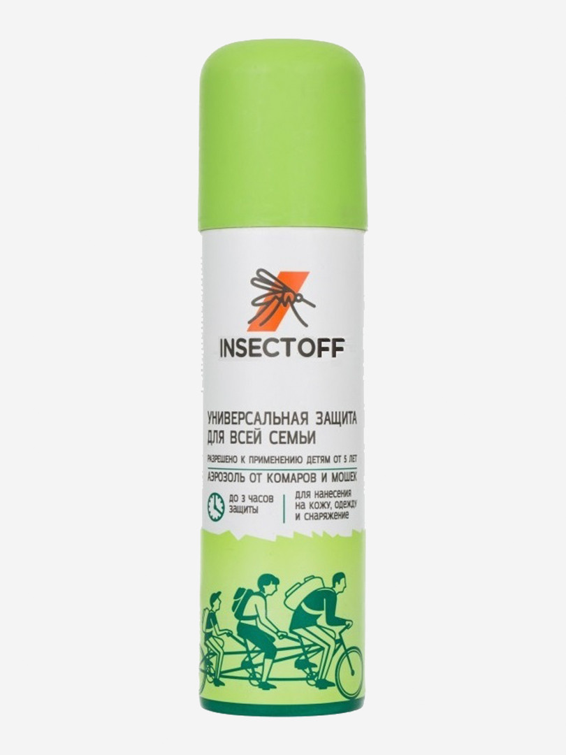 фото Аэрозоль от комаров и мошек insectoff, зеленый