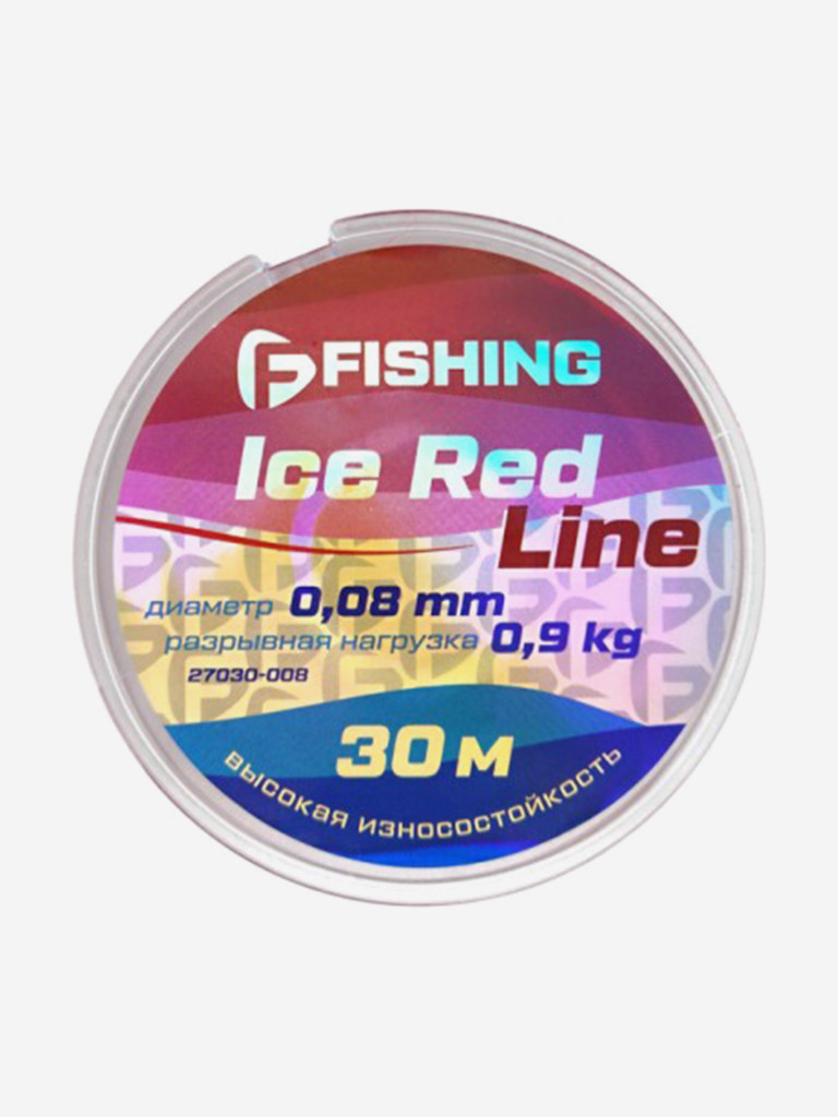 Леска F-FISHING Ice Red Line 30м 0,08мм