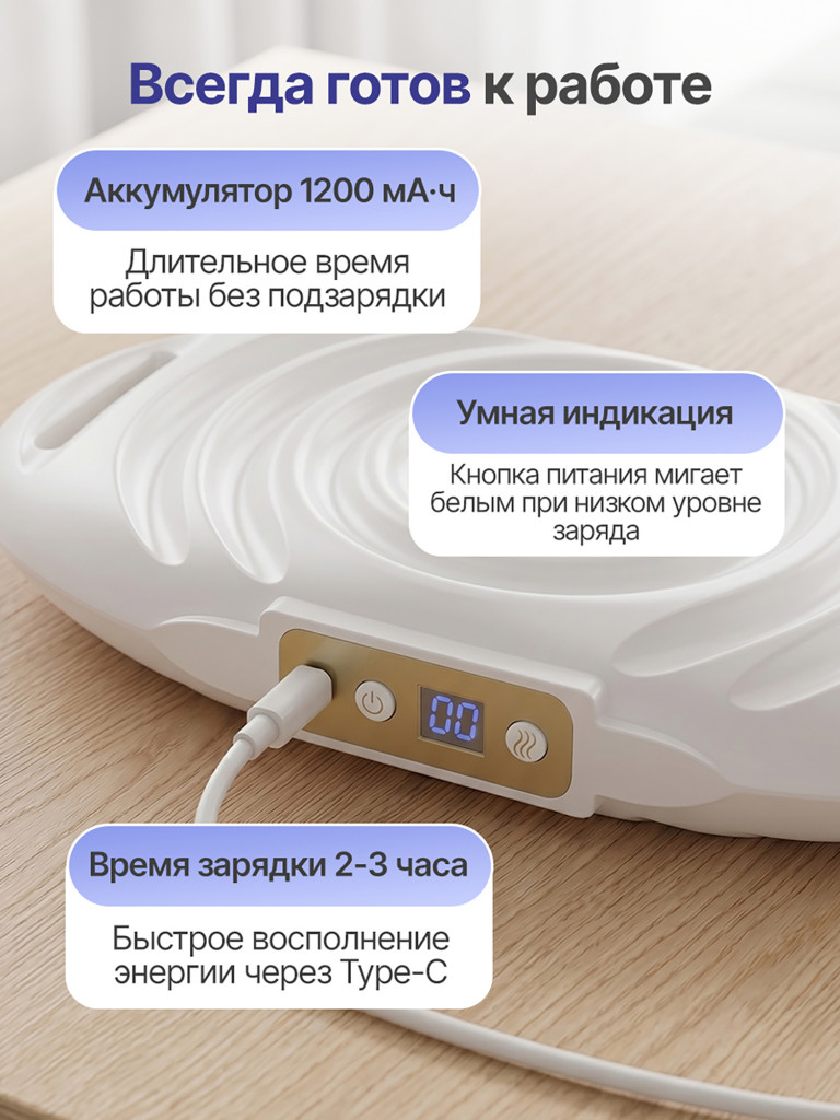 Вибромассажер для шеи, спины и плеч с функцией нагрева DFC VM-SQ-D1W
