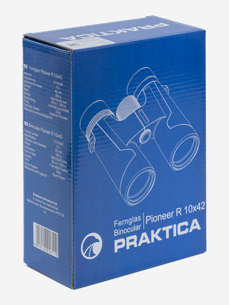 Бинокль Praktica Pioneer R 10x42, водозащищенный, серый