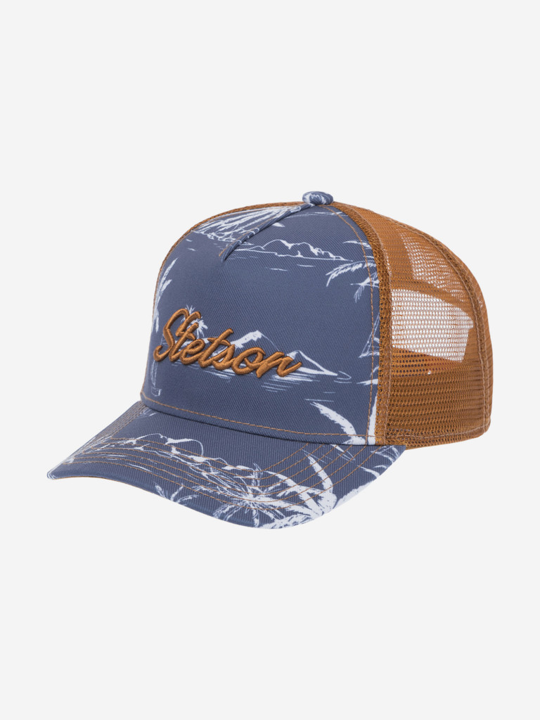Бейсболка с сеточкой STETSON 7741127 TRUCKER CAP MINIMAL ALOHA PRINT (синий)