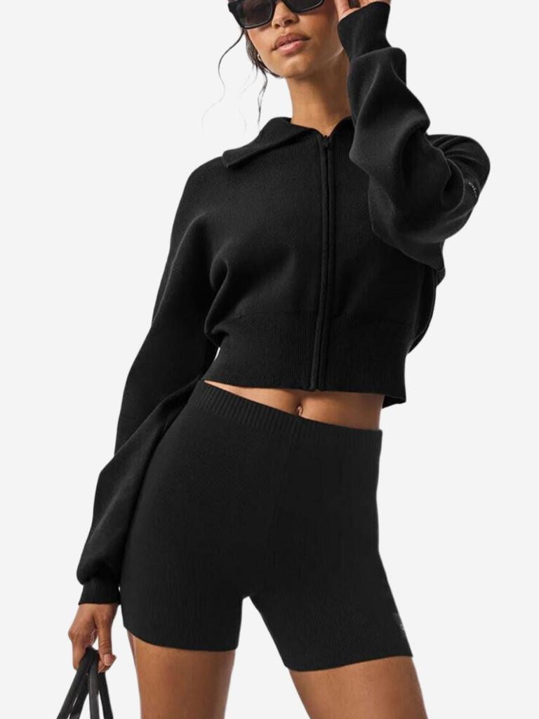 Укороченная трикотажная куртка Alo Yoga Scholar