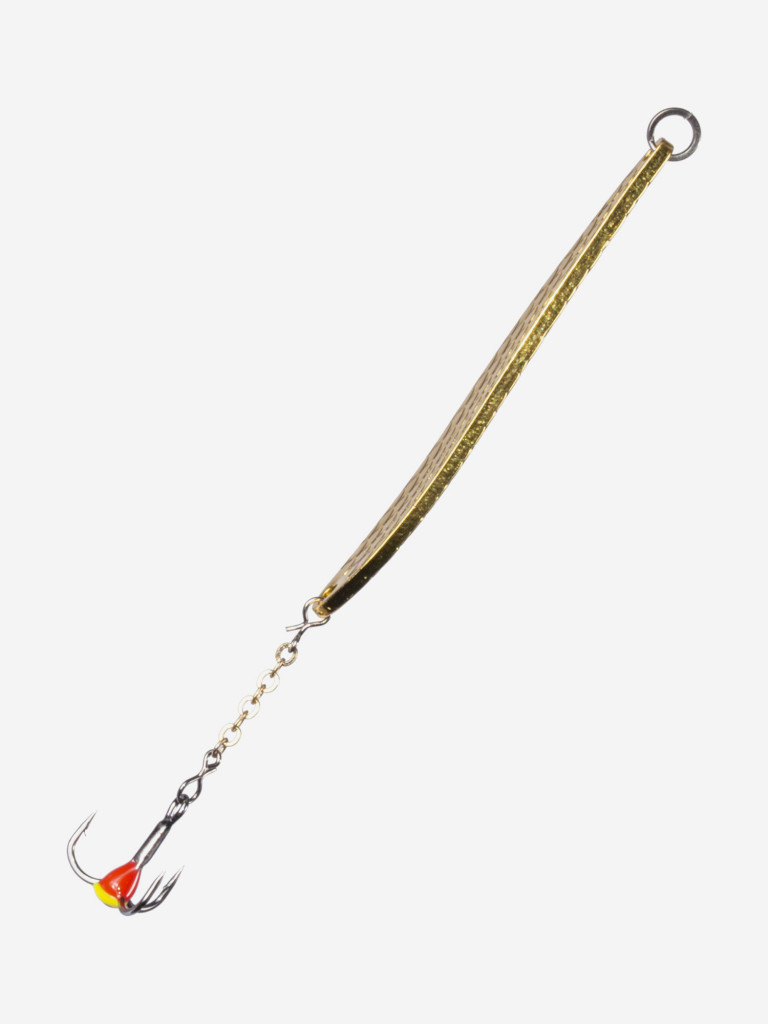 Блесна вертикальная зимняя Lucky John DIAMOND BLADE с цепочкой и тройником 61мм G блистер