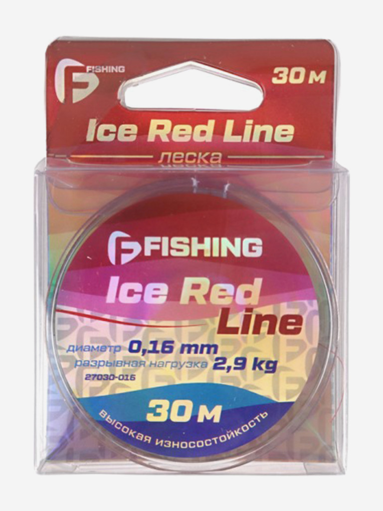Леска F-FISHING Ice Red Line 30м 0,16мм