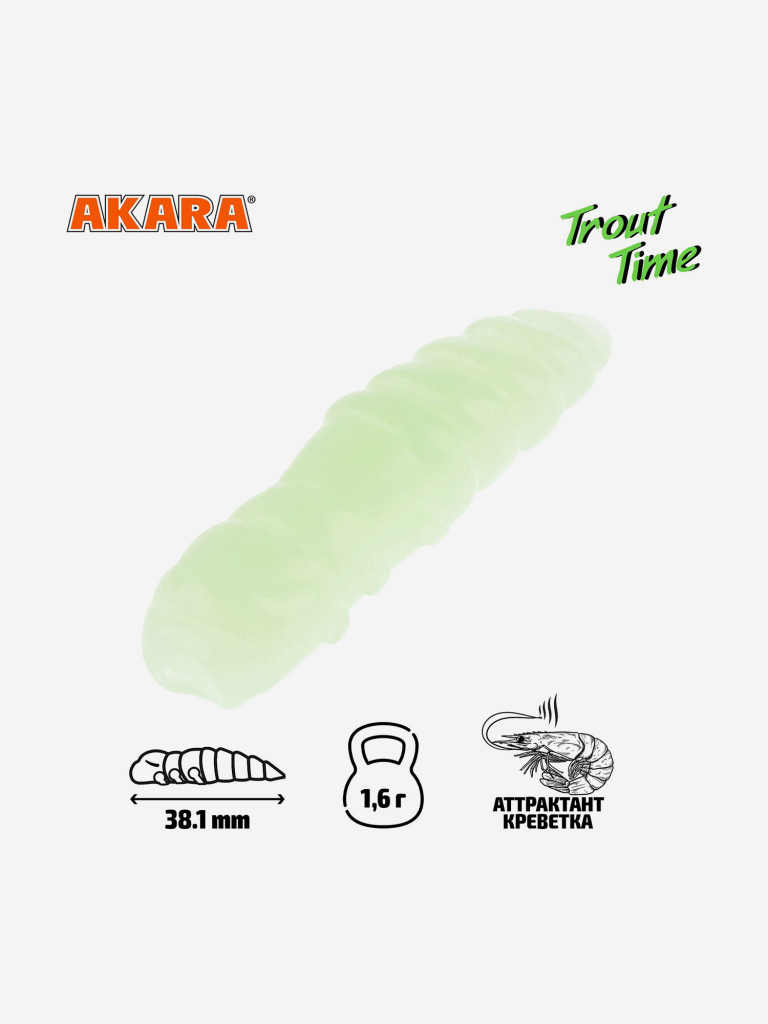 Силиконовая приманка Akara Trout Time TERMITE 1,5 Shrimp 12 (20 шт.)