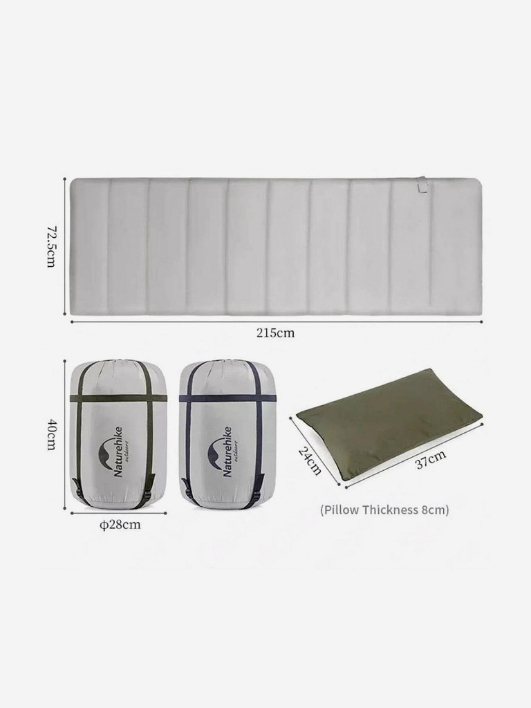 Спальный мешок Naturehike двухместный с подушкой NH21MSD06 Антилопа