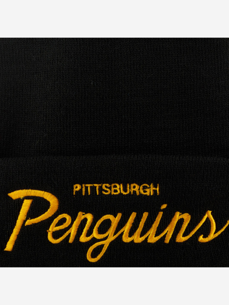 Шапка с отворотом MITCHELL NESS MN2-KK50Z-SCRIPCUF-PITP-BLK Pittsburgh Penguins NHL (черный)