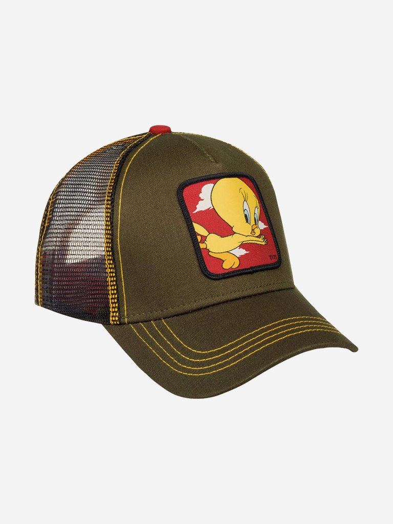 Бейсболка с сеточкой CAPSLAB CL/LOO2/1/TIT2 Looney Tunes Tweety Pie (оливковый)