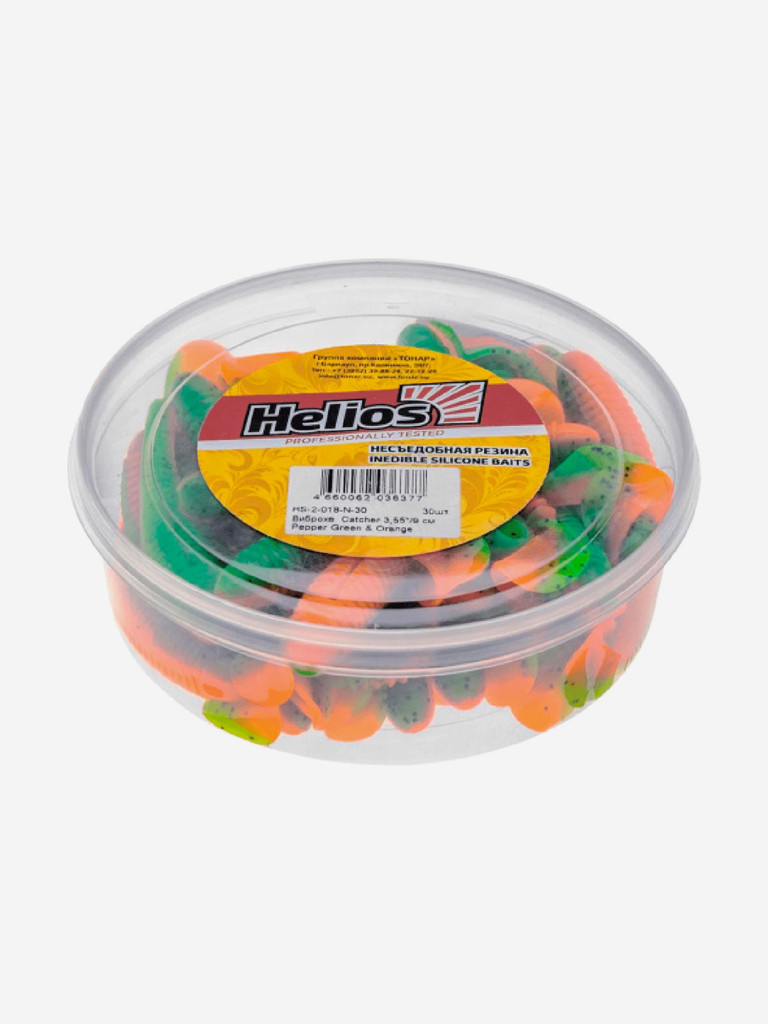 Мягкая приманка Helios Catcher, 3,55'' / 9 см, Pepper Green & Orange, 30 шт (HS-2-018-N-30)