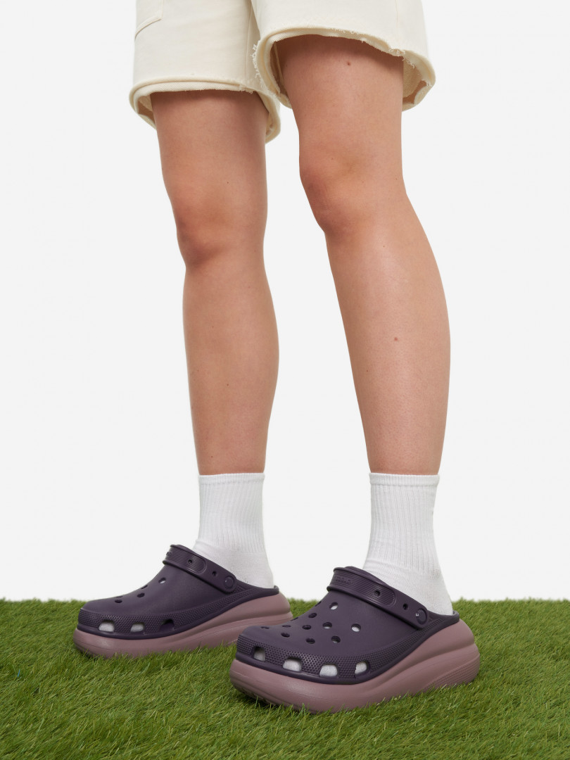 фото Сабо женские crocs crush clog, фиолетовый
