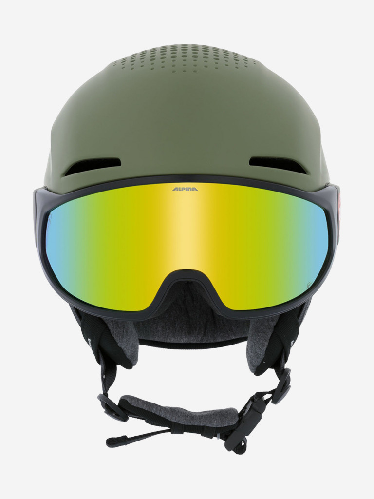 Горнолыжный шлем с визором Alpina Alto Q-Lite Olive Matt