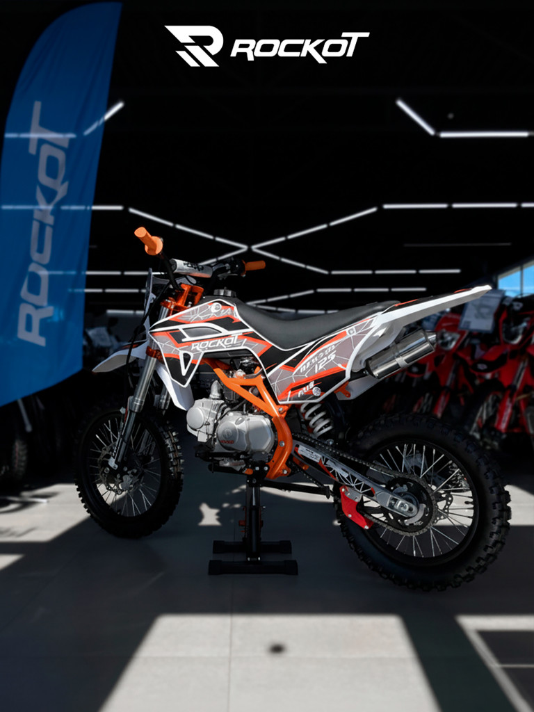 Питбайк ROCKOT RENTAL 125 Axis 2.0 (полуавтомат, без сцепления, эл. стартер, 17/14)