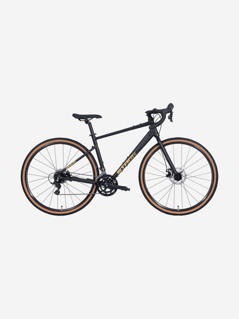 Велосипед Stark'25 Gravel 700.2 D черный матовый/песочный S/M/54