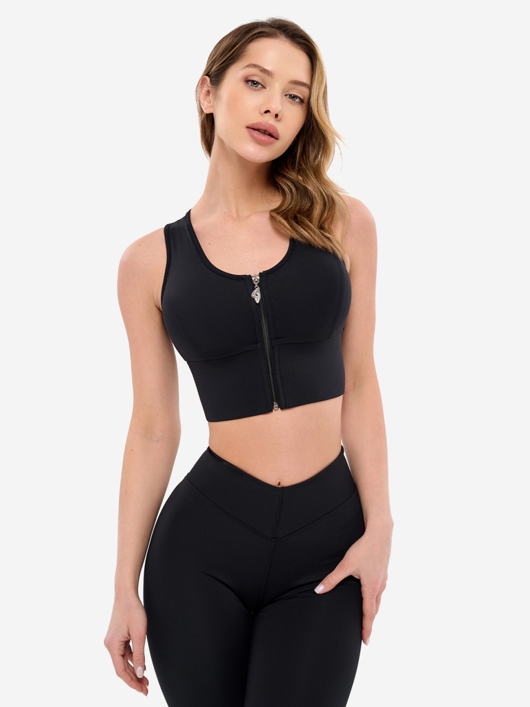 Спортивный топ Bona Fide Top Go Zip "Black"