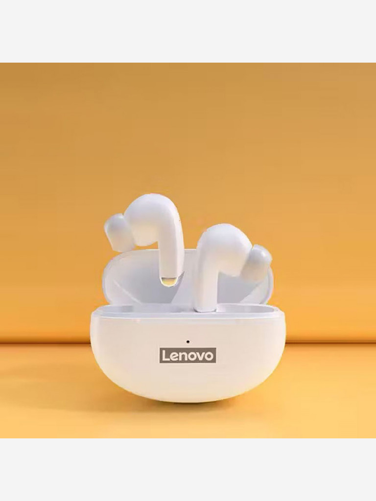 Беспроводная Bluetooth-гарнитура Lenovo LP5 Спортивная игровая гарнитура TWS Bluetooth 5.0 с микрофоном белые