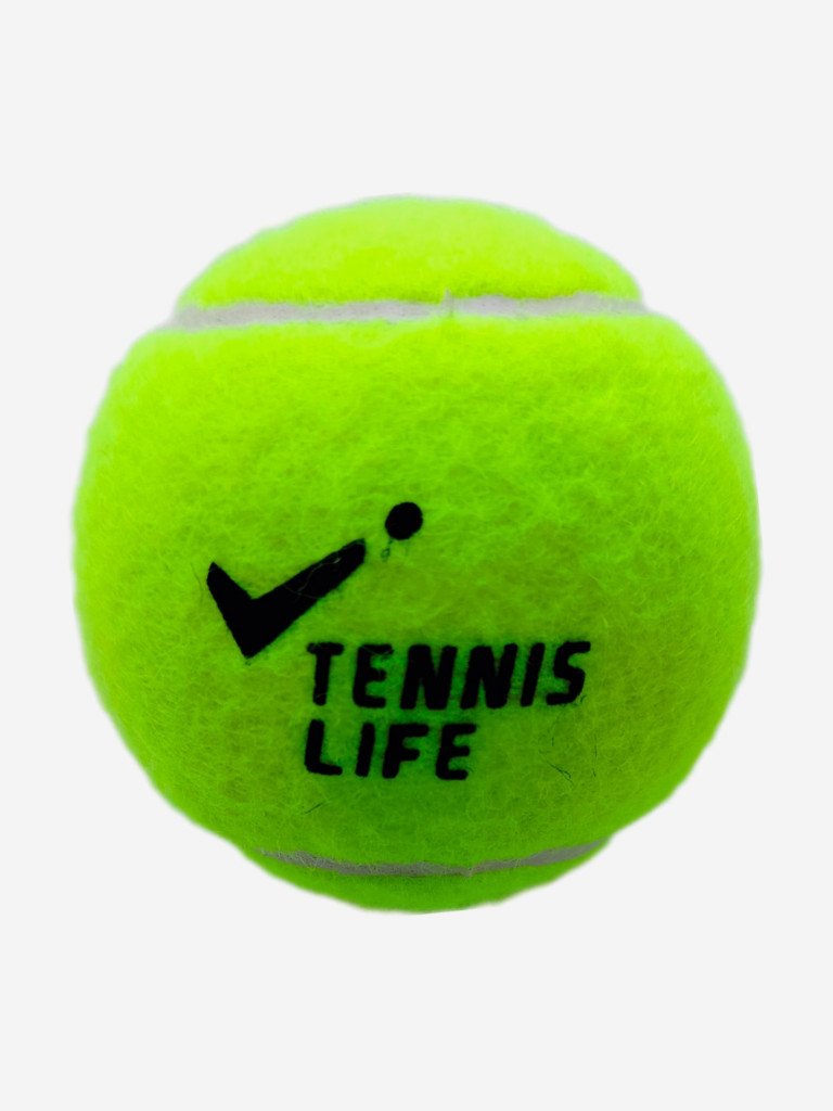 Мячи для большого тенниса Tennis Life зелено-желтые/48 мячей в полиэтиленовом пакете