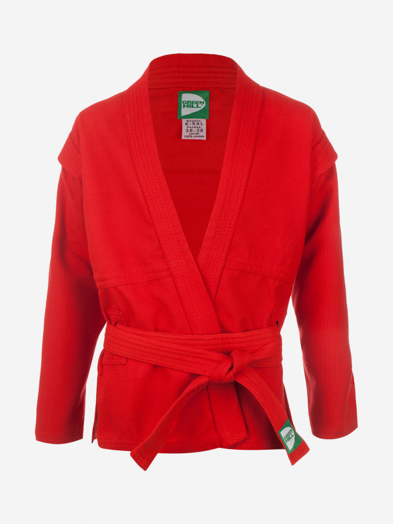 фото Куртка для самбо green hill, красный