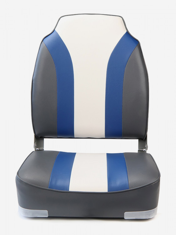 Кресло для лодок Skipper складное, с мягкими накладками, 603*419*394 мм, алюминий, угольный/синий/белый