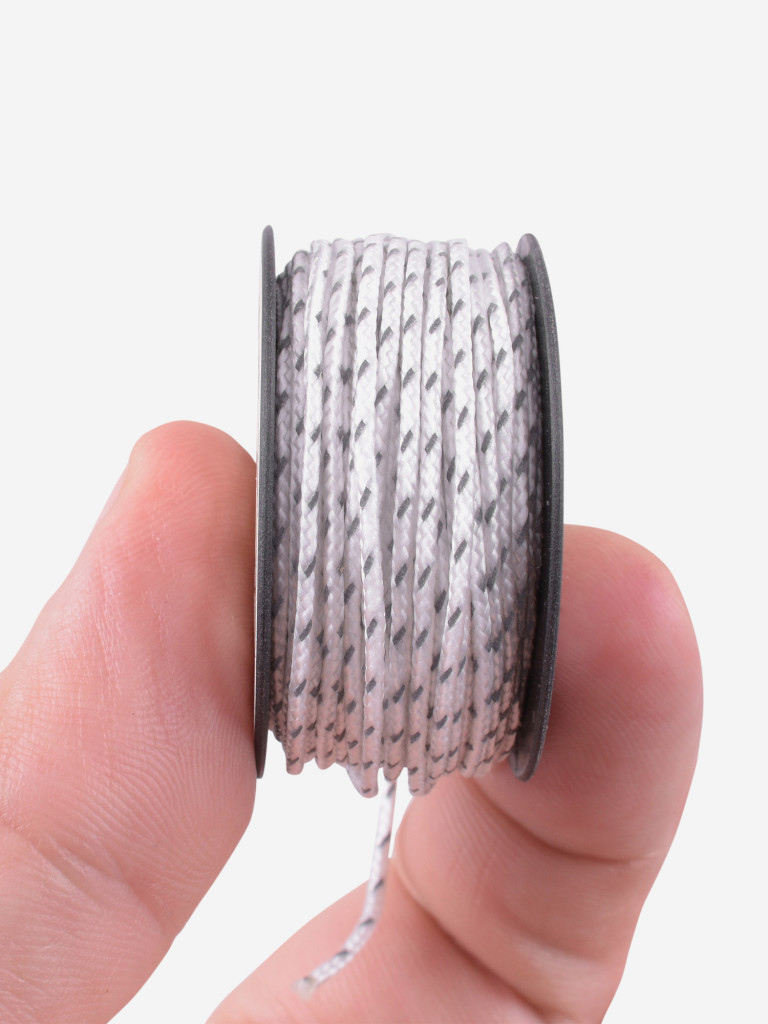 Микрокорд T-Gear x CORD nylon катушка 10м световозвращающий (White)