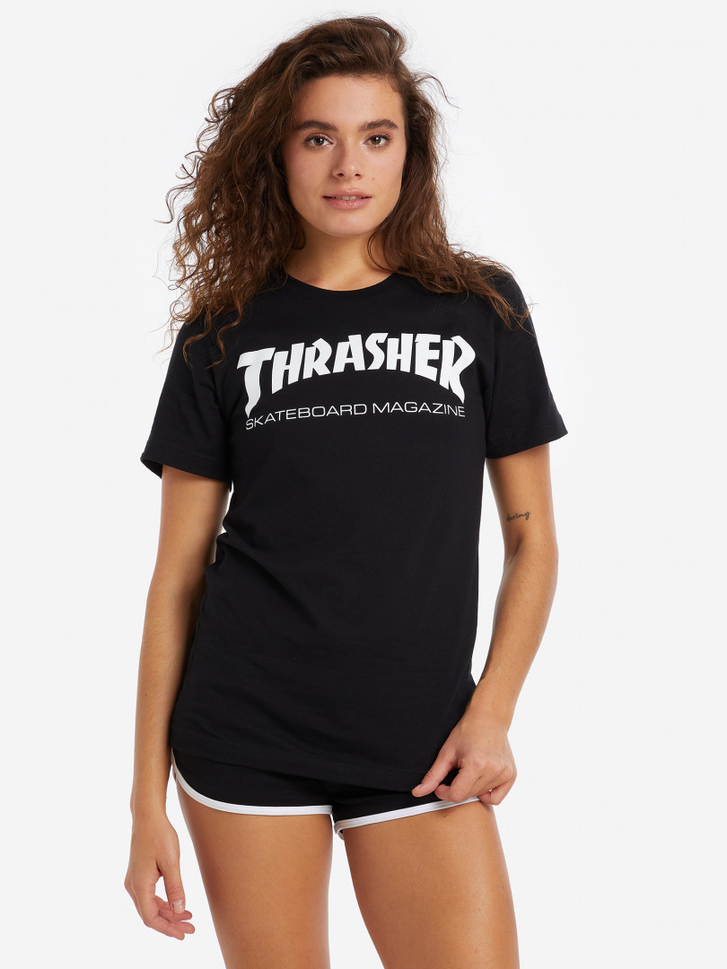 фото Футболка женская thrasher skate mag, черный