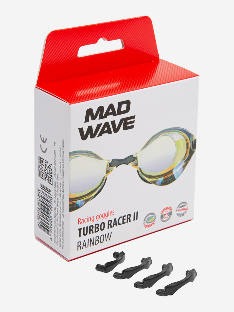 Очки для плавания Mad Wave Turbo Racer II Rainbow